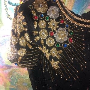 MEZZALUNA Super Glam 1980’s Sequin & Beaded Dress Size 8